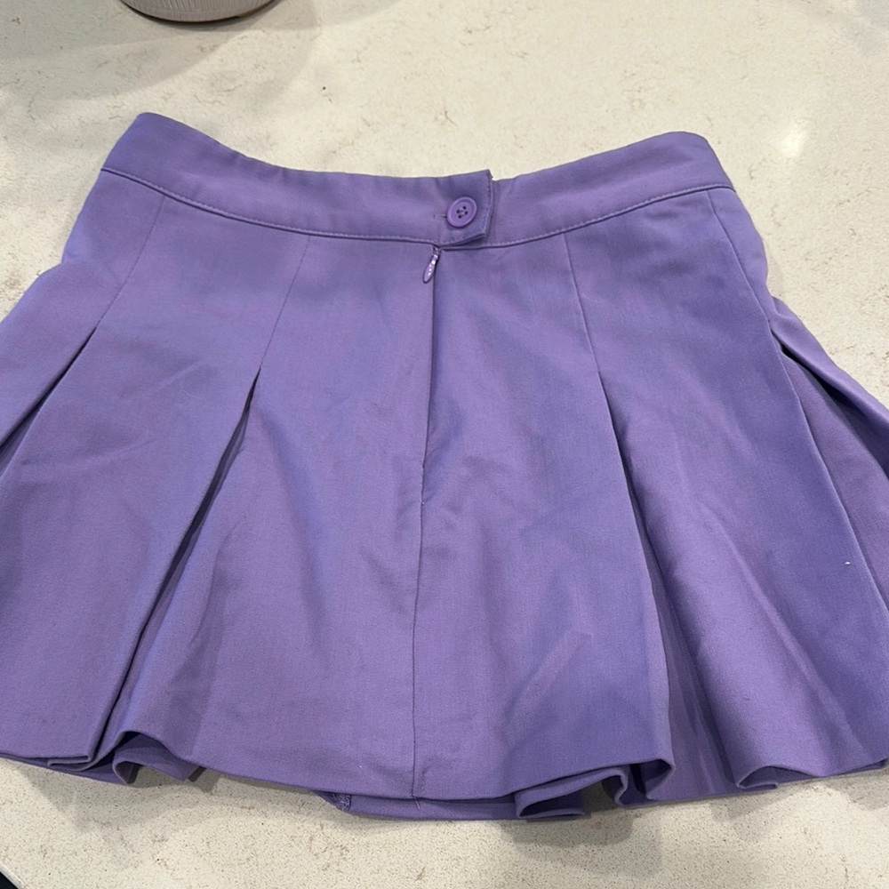 Elegant Purple Pleated Skirt